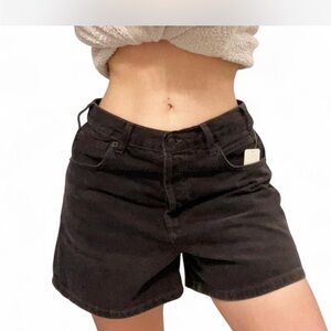 NWT Free People Denim Shorts Black Size 30 oversized classic